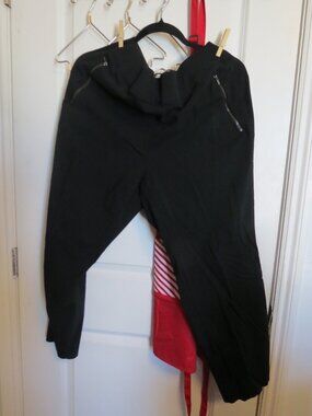 22R Lane Bryant The Allie Black Pull On Ankle Work Pant with zippered pockets